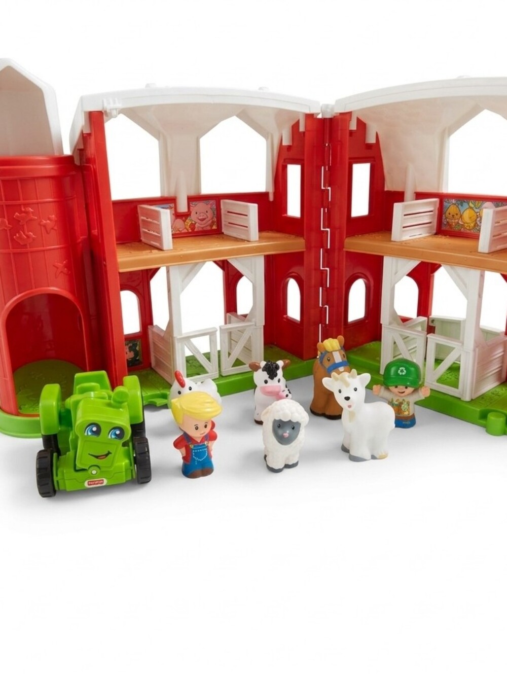 Fisher Price Little People Caring for Animals Farm Barn & Tractor Figure Lot